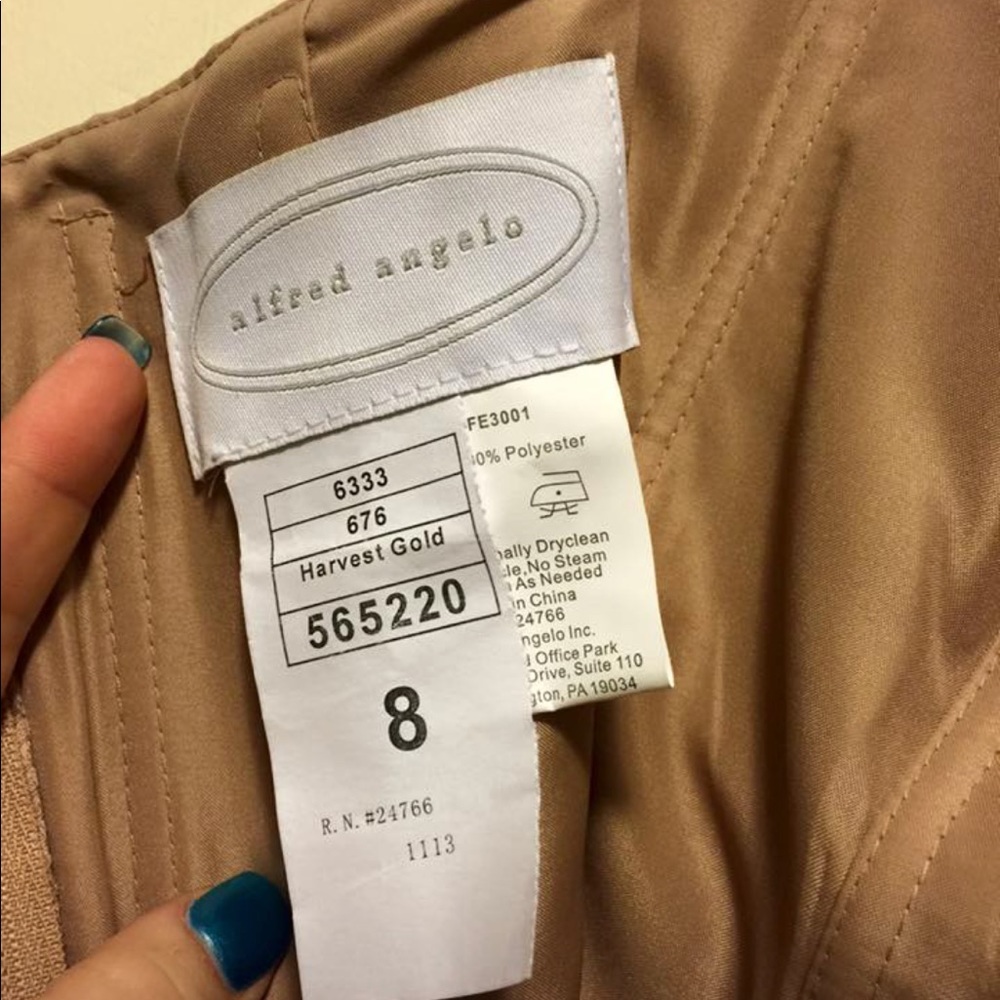 Harvest Gold Alfred Angelo Dress. Worn once.